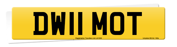 Registration number DW11 MOT